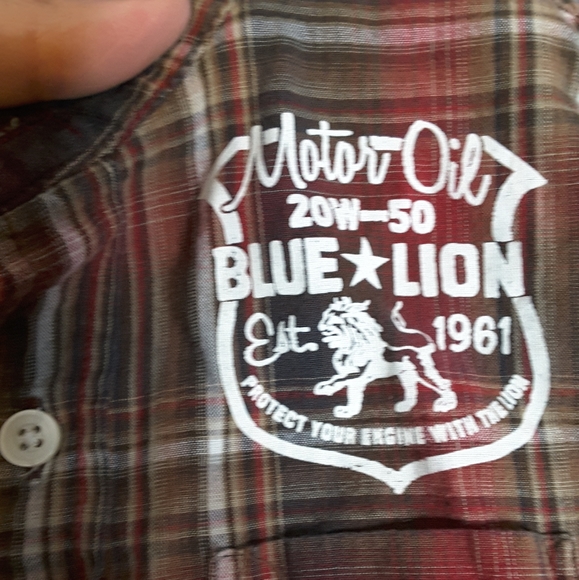 3/$15 Arizona Jean retro insp shirt brown plaid 7X - Picture 5 of 6